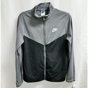 Nike Sportswear Tracksuit Jacket Smoke Gray Girl's Size Large FD3067